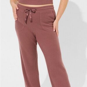 Super Soft Plush Waffle Straight Lounge Pant Torrid Rose Taupe 3X Comfy Breathe